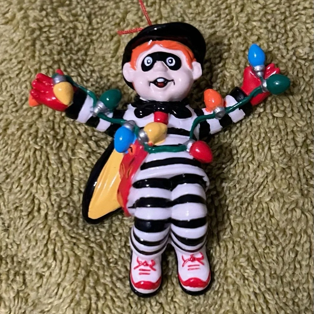 RARE Vintage MCDONALDS 4 pack Christmas Ornaments Ronald Dawn Grimace Hamburgler - Picture 6 of 10